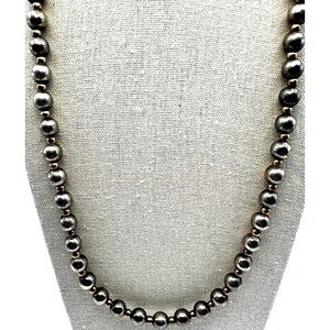 Vintage Silver & Gold Tone Beaded Necklace